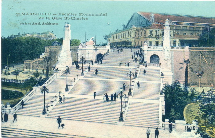 Escalier monumental de la Gare Marseille Saint Charles