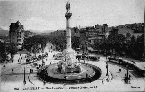 Fontaine Jules Cantini par Allar, Place Castellane, Marseille, Provence Fontaine Jules Cantini par Allar, Place Castellane, Marseille, Provence