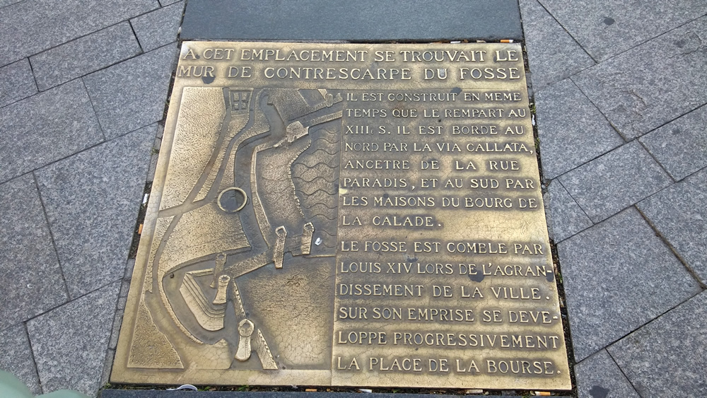 Plaque du Mur de Contrescarpe du Fossé