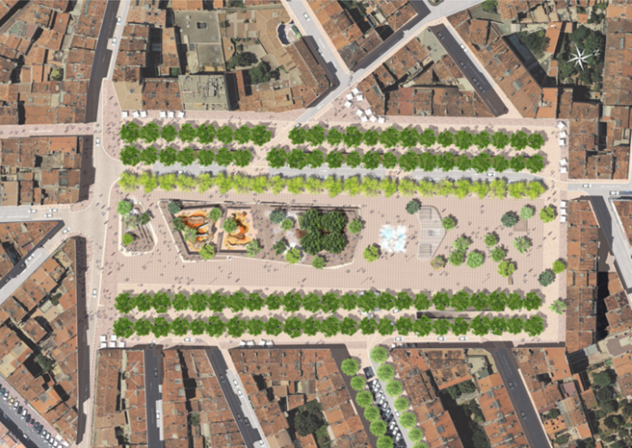 Place Jean Jaurès, La Plaine de la discorde